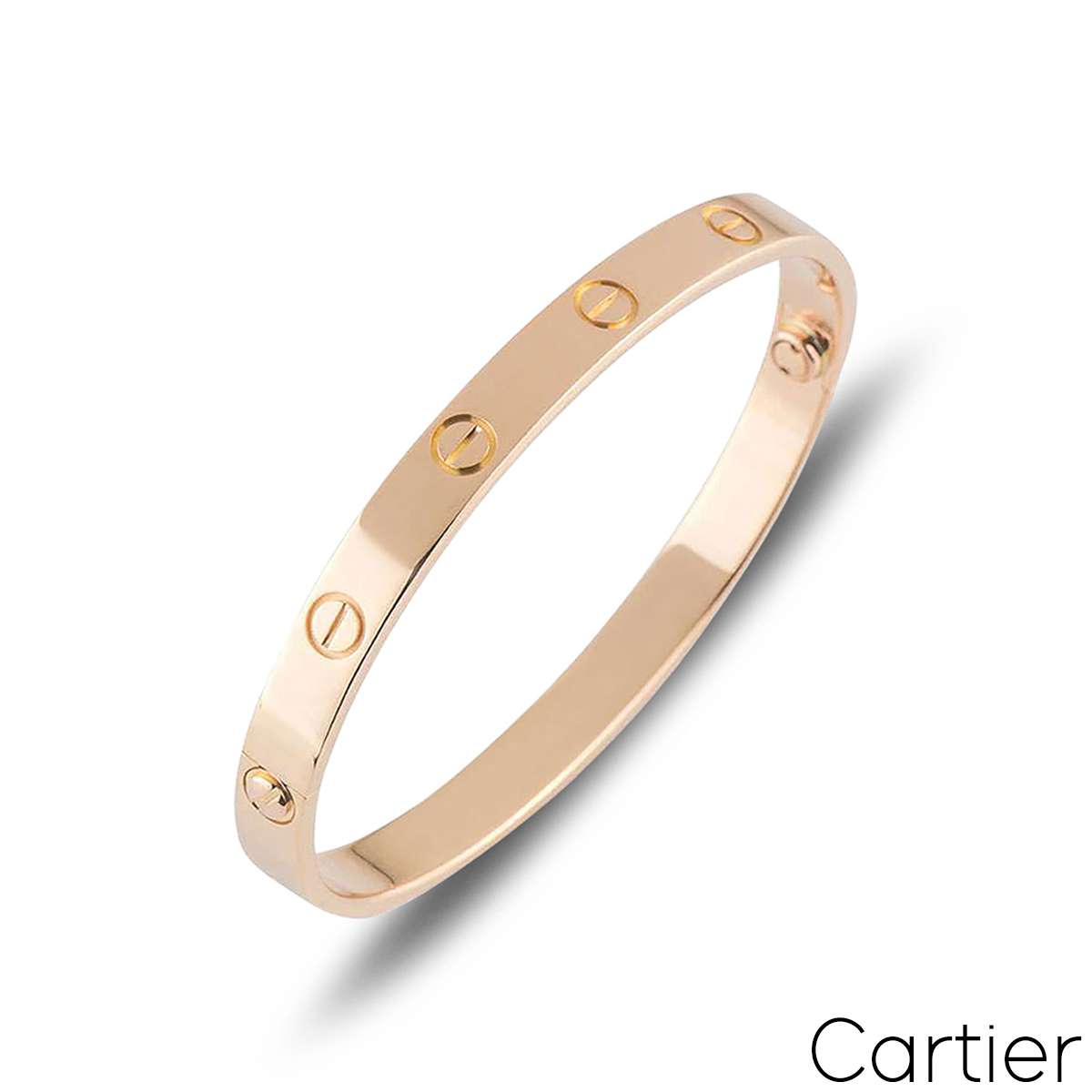 Cartier Rose Gold Plain Love Bracelet Size 18 B6035618 Cartier Rose Gold Plain Love Bracelet Size 18 B6035618